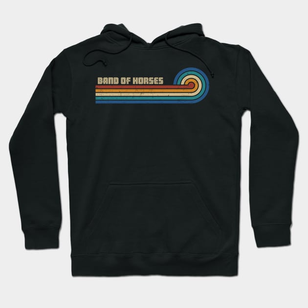Band of horses - Retro Sunset Hoodie by Arestration